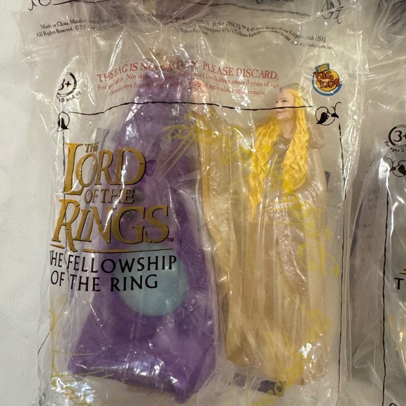 Lord of the Rings LOTR 4 Burger King Toys 2001 NIP Frodo Gimli Boromir Galadriel - Picture 11 of 14